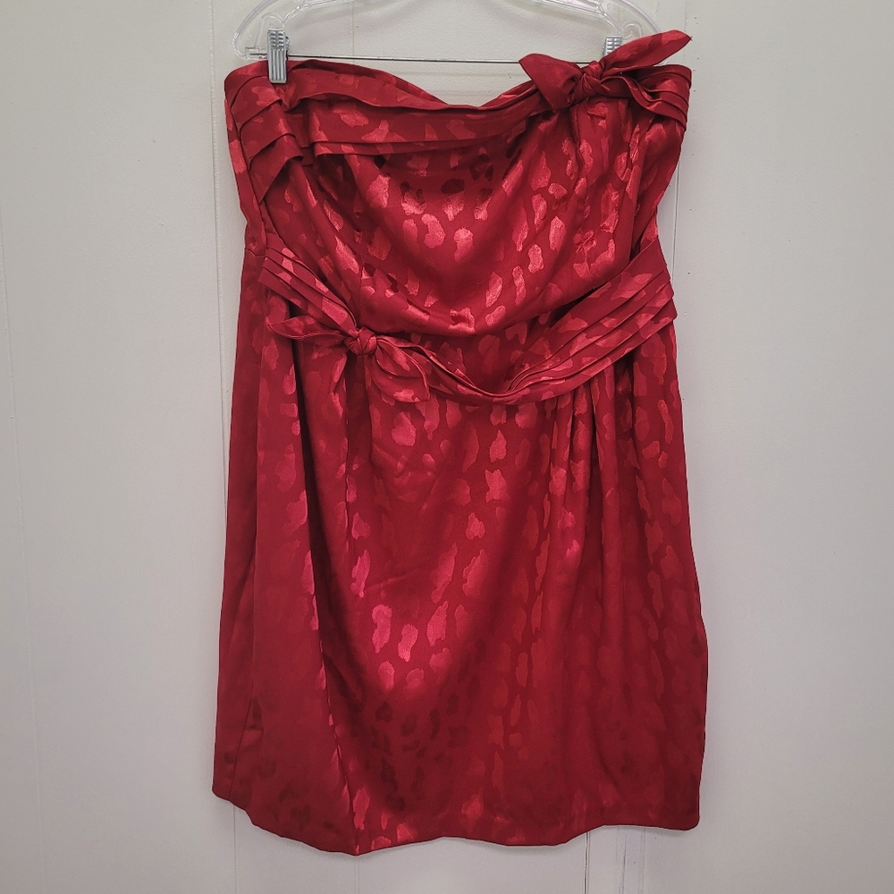 Torrid Metallic Leopard Print Strapless Dress